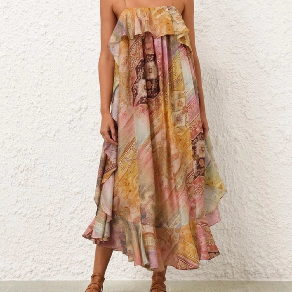 NWT Zimmermann Tallow Ruffle Dress